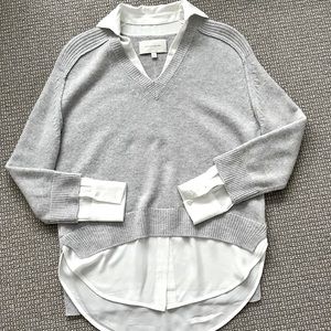 Brochu Walker Looker Layered VNeck Cashmere Sweater